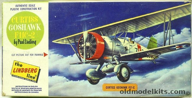 Lindberg 1/48 Curtiss Goshawk F11C-2 - (F11C2), 460-50 plastic model kit
